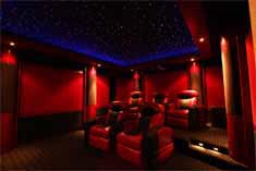 custom ceiling in Fiber optic illuminated by LED
